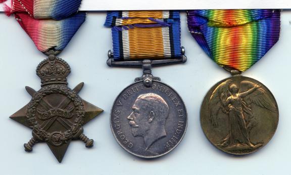 1914-15 Trio World War One Medals to Pte Ernest Lewsey Army Service Corps