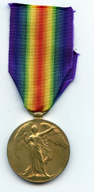 Victory Medal 1914-19 to Gunner William S Allan R.A Died of Wounds 1918