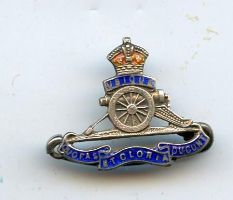  Royal Artillery Sweetheart  Lapel Brooch