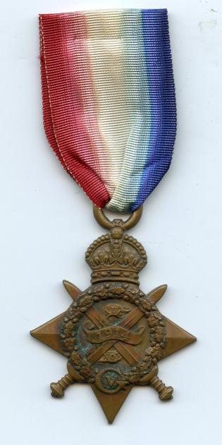 1914 Mons Star Medal Pte John Walker Royal Scots Fusiliers