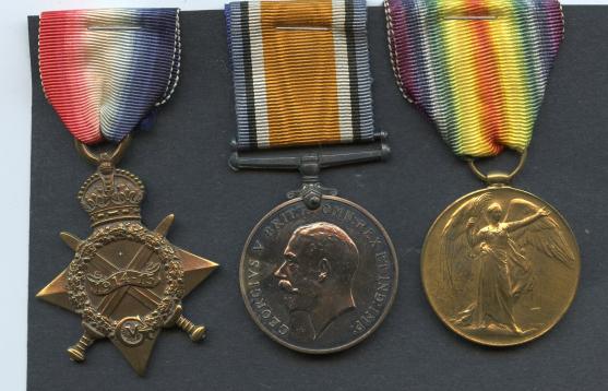 1914-15 Trio World War One Medals To Pte John Titterington  Army Service Corps