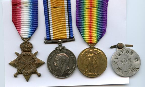 1914-15 Trio World War One Medals To Driver Charles B Winton. Royal Field Artillery