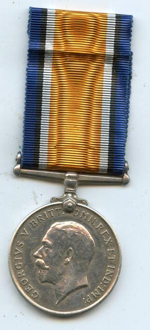 British War Medal to A/QMS E A. Hudson. South African Service Corps