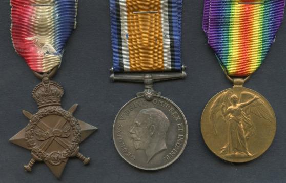 1914-15 Trio World War One Medals To Sapper James D Falconer Royal Engineers