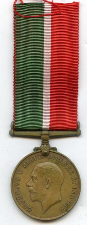 Mercantile Marine War Medal 1914-18 To William Docherty ( Born Glasgow)