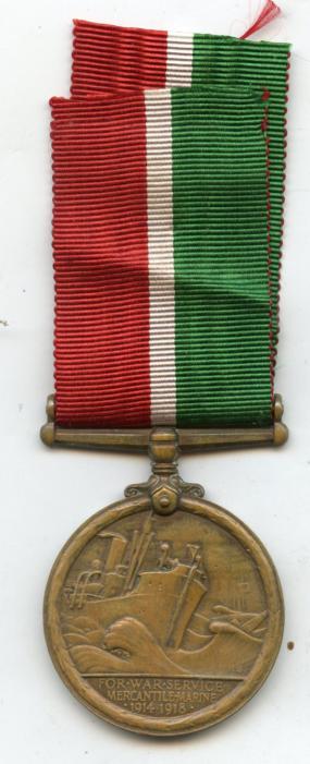 Mercantile Marine War Medal 1914-18 To James Lamond ( Born Glasgow )