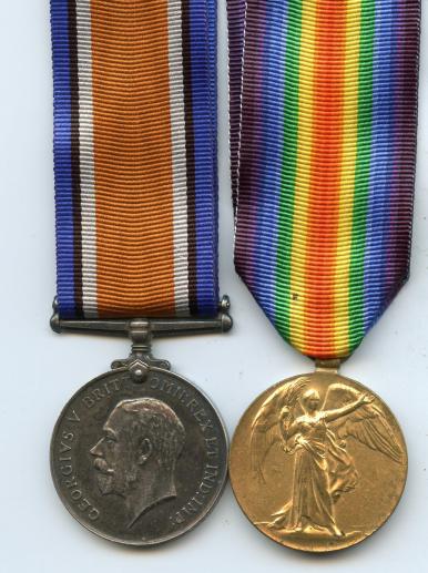British War & Victory Medals Pair to Cpl Richard Perryman. 3RD London Regiment