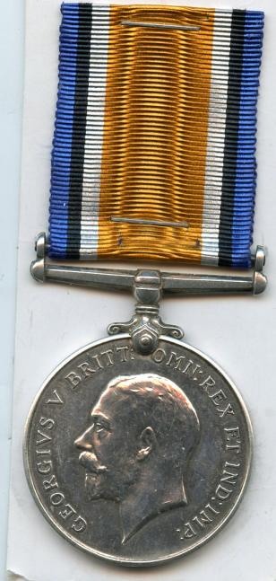 British War Medal 1914-18 To Pte Thomas Steer. Army VeterinaryCorps