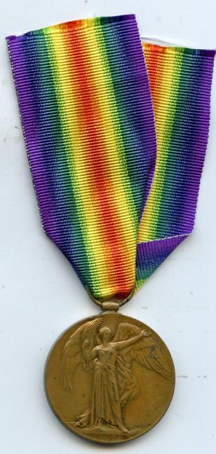 Victory Medal To Pte John Ayling. Army Service Corps