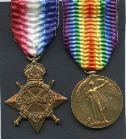 1914-15 Star & Victory Medal To Pte James Graham. Scottish Rifles