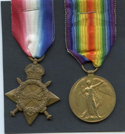 1914-15 Star & Victory Medal To Pte Thomas Errol. Royal Scots