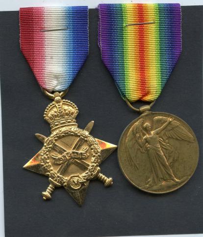 1914-15 Star & Victory Medal To Pte Henry D Baldwin. Royal Scots Fusiliers