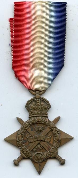 1914 Mons Star Medal To Pte Patrick Page. Royal Scots Fusiliers