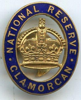 WW1 National Reserve Glamorgan Home Front Service Badge