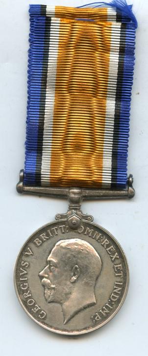 British War Medal 1914-18 To Pte Richard Ainsley. Royal Army Medical Corps