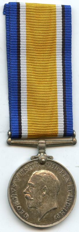 British War Medal 1914-18 To Pte Dennis Bradley. Royal Army Medical Corps