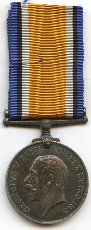 British War Medal 1914-18 To Pte James Hamilton.Royal Scots