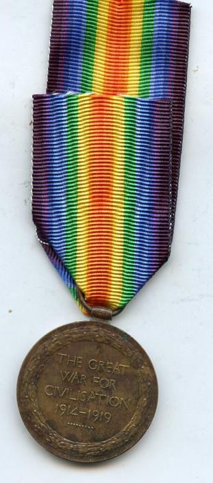 Victory Medal To Cpl James Young, Royal Highlanders, Black Watch