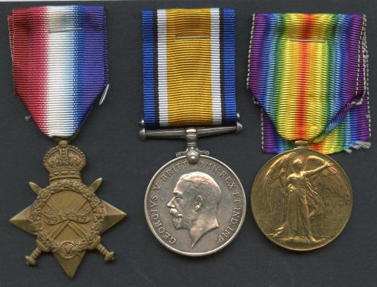 1914-15 Trio World War One Medals To Pte Robert Young, Army Service Corps