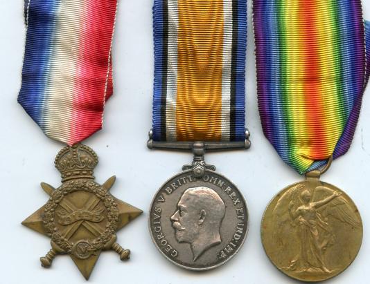 1914-15 Trio World War One Medals To Pte William Crease, Royal Scots