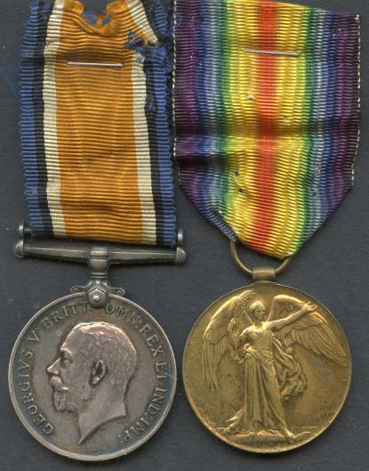 British War & Victory Medals Pair to Pte Henry J Evans, 21st London Regiment