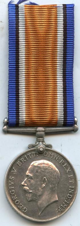 British War Medal 1914-18 To Pte Cecil J Harwood, Kings Royal Rifle Corps