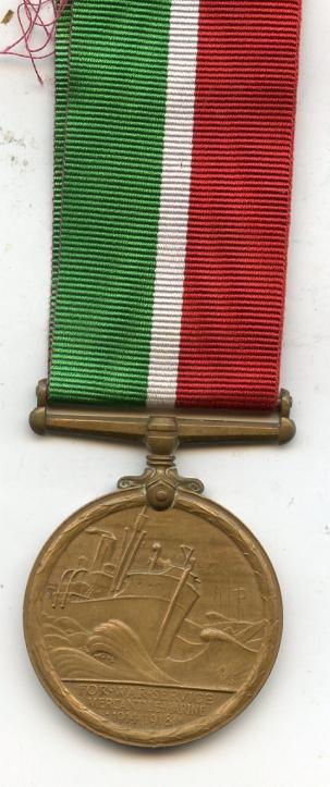 Mercantile Marine War Medal 1914-18 To John W Robertson