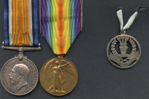 British War & Victory Medals Pair to  Pte Charles Hessner, Middlesex Regiment