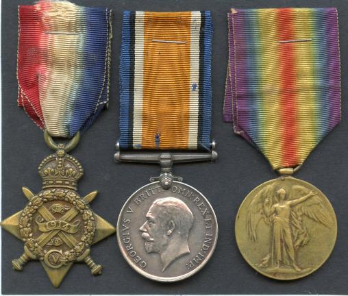 1914 Mons Trio World War One Medals To Pte G Tower. Coldstream Guards