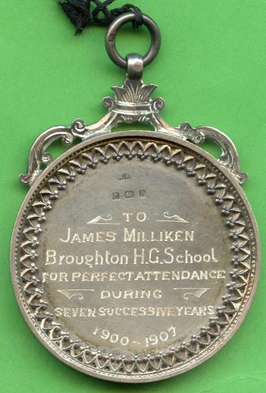 Edinburgh School Board Broughton School Prize To James Milliken who won the Military Medal with The Scots Guards In WW1