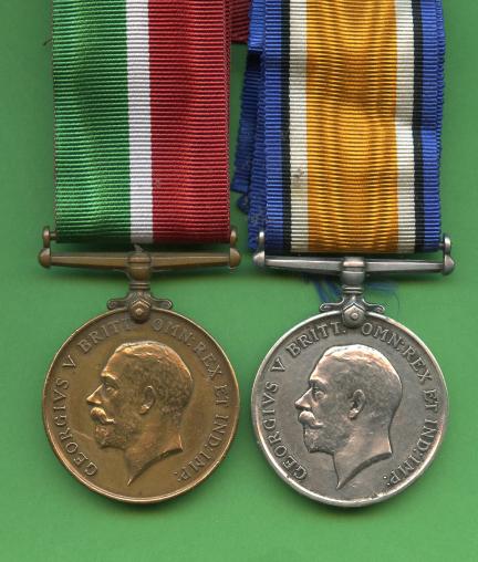 Mercantile Marine Medal Pair To Alfred Bain