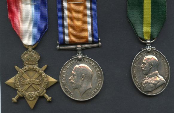 Group of 3 Medals To Company Sergt Major Peter Whyte, Highland Divisional Train Army Service Corps ( Low  Army Number 10 )