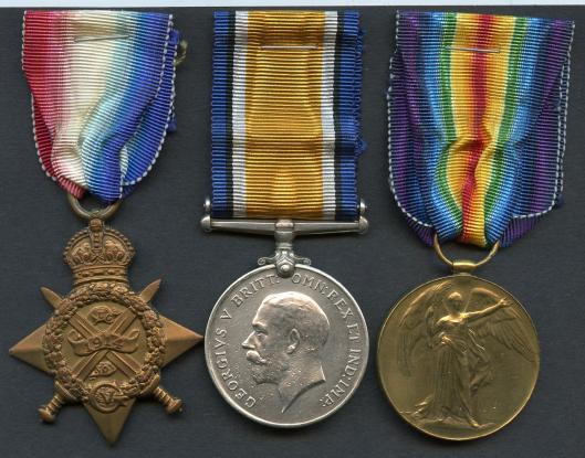 1914 Mons Trio World War One Medals To Pte William. G.Clark, 4th Bn Middlesex Regiment