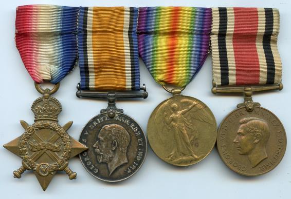 1914-15 Trio World War One Medals To  Pte John Warner,  Army Veterinary Corps