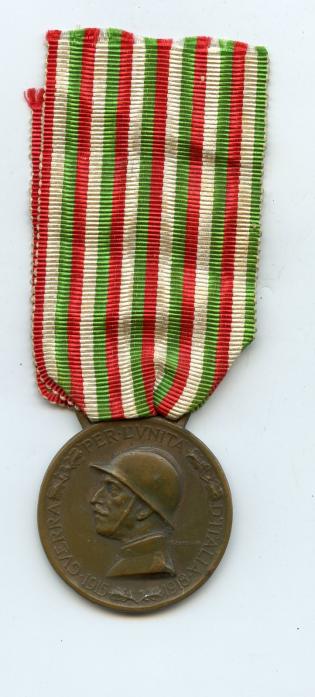 Italy  WW1 Italian Italo-Austrian 1915-18 Commemorative Medal