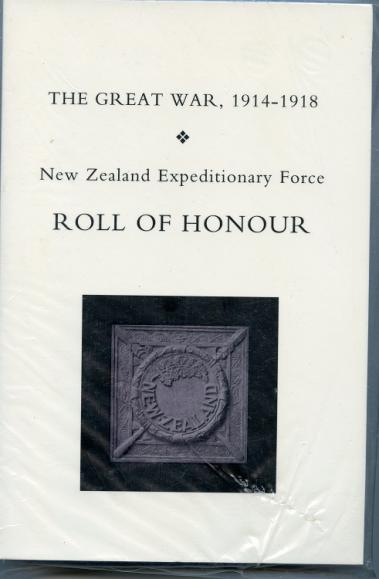 New Zealand Expeditionary Force Roll of Honour  in the Great War 1914-18 Book