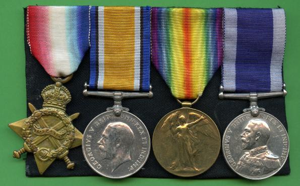 1914-15 Trio & Navy Long Service Medal To E.R.A.1 Edgar Garner Winnett, HMS Vanquisher.