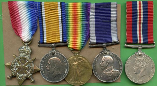 1914-15 Trio & Navy Long Service Medal To O.S.1. George William Symmons, HMS Harebell