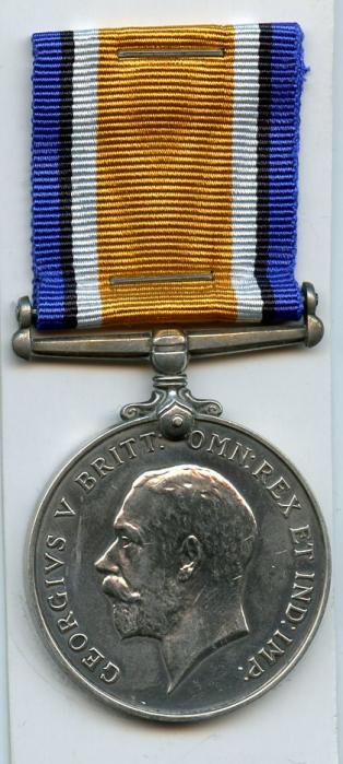 British War Medal 1914-18 To  Pte John Bentley, Hertfordshire Yeomanry
