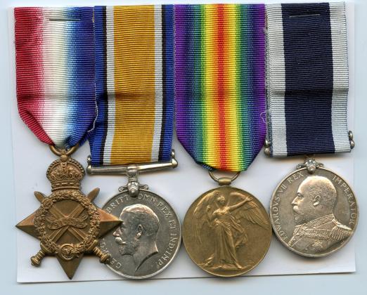 1914-15 Trio & Navy Long Service Medal To Petty Officer W.J. Thomas, HMS Coast Guard