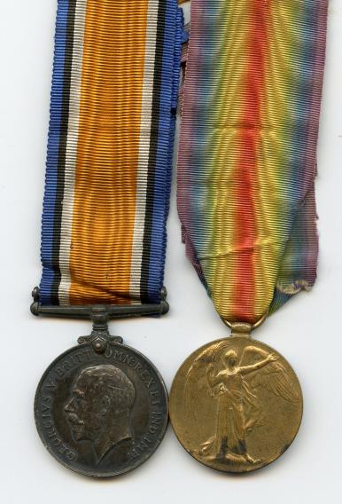 WW1 British War & Victory Medals Pair to Driver John Peacock , Royal Artillery,