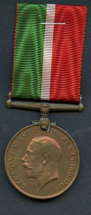 Mercantile Marine War Medal 1914-18  To William J Hughes