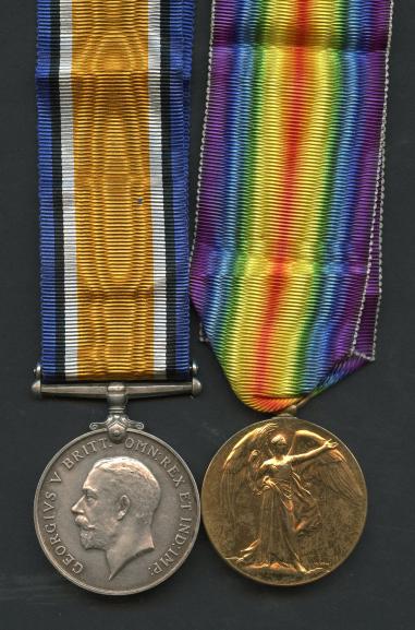 WW1 British War & Victory Medals Pair to Driver James W Haddon, Army Service Corps