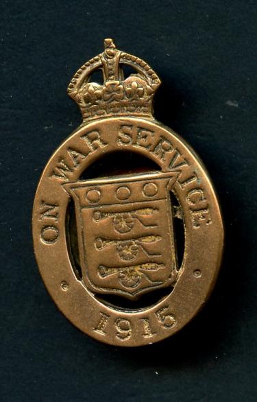 WW1 On War Service 1915 munition workers badge. ( Maker J.A.Wylie, )