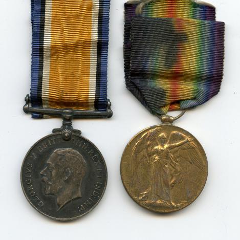British War & Victory Medals Pair to 1st Airman  Walter Thomas Wright, Royal Air Force