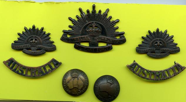 Set WW1 of Australian Commonwealth Military Forces Badges & Buttons