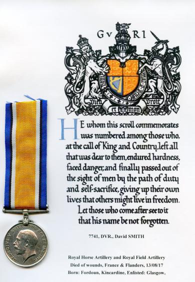 British War Medal 1914-18  To  Driver David Smith , Royal Artillery