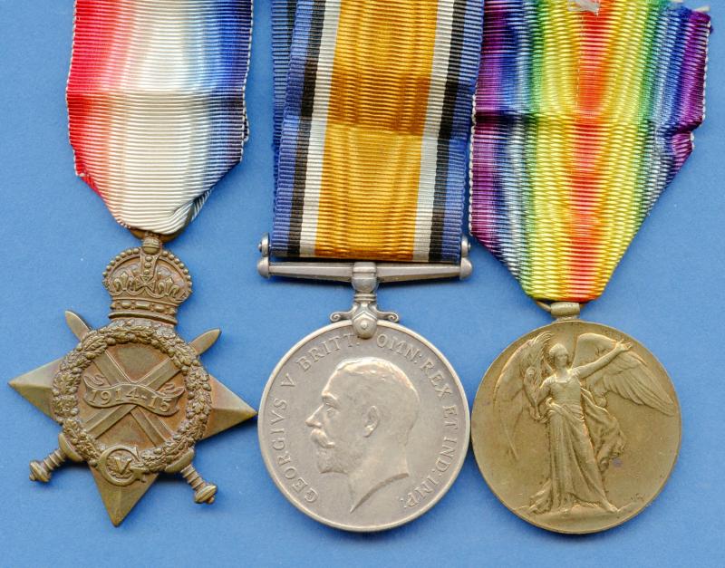 1914-15 Trio World War One Medals To Pte Edgar Lane, North Somerset Yeomanry