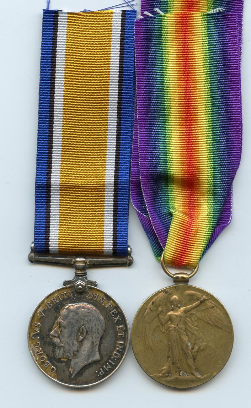 WW1 British War & Victory Medals Pair to Driver Robert P. F. Johnstone, Royal Field Artillery