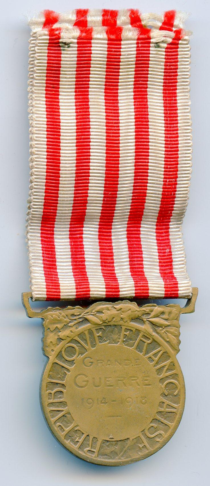 French Medal Commemorative Francaise 1914-18